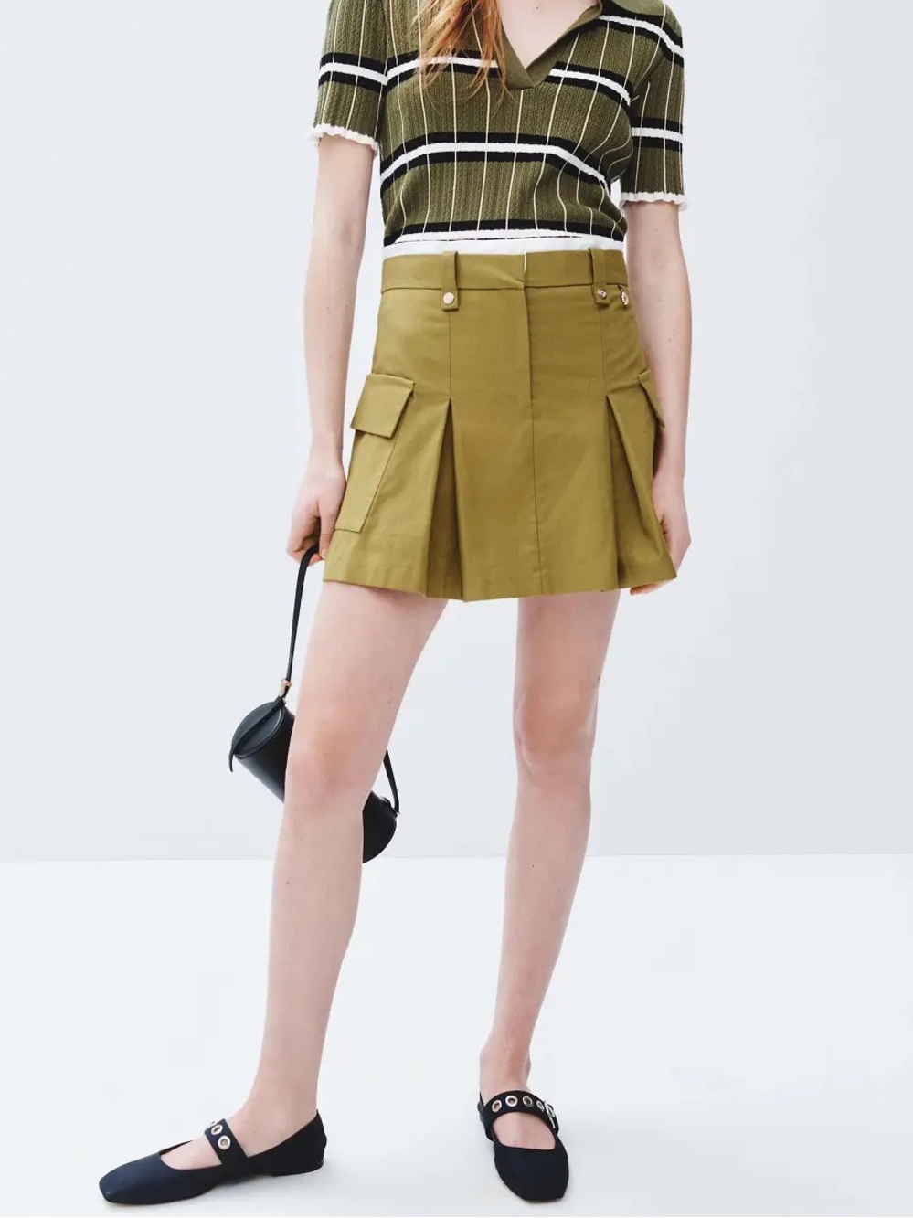 Maje Pleated Skirt
